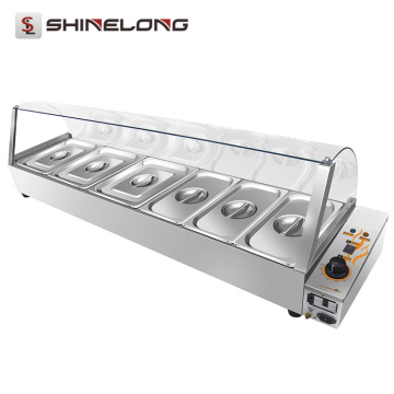 Wholesale Price Restaurant Equipment 6-Pan Electric Bain Marie Food Warmer In Guangzhou